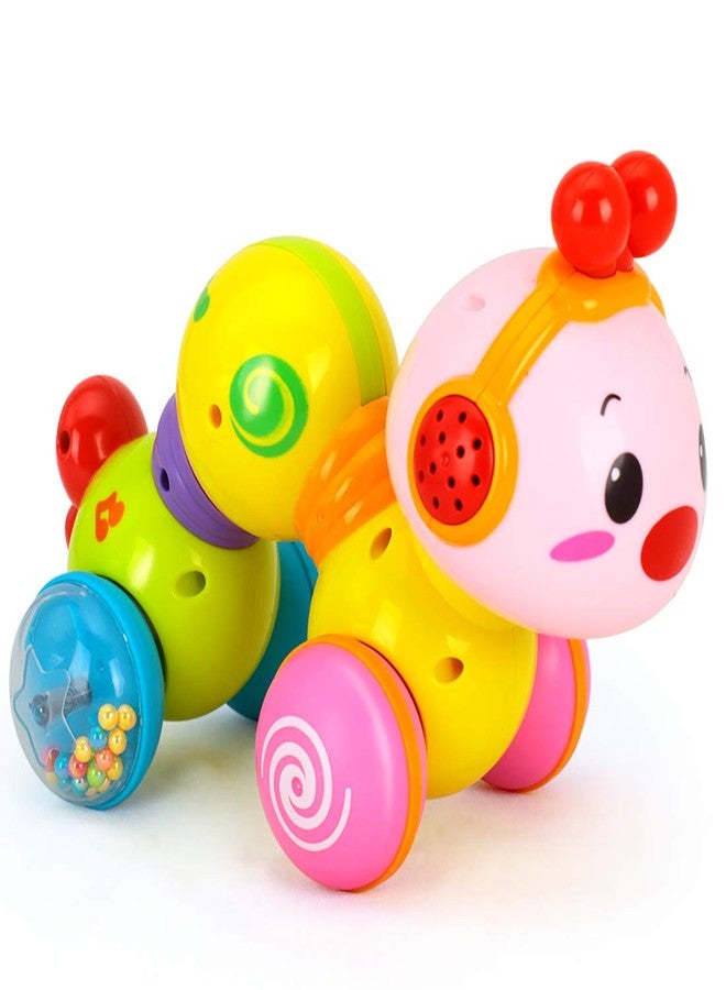 كيديتوس لعبة دودة كيديتوس الموسيقية المرحة للأطفال الصغار مع ضوء، تعمل بالضغط واللف، لعبة تنمية مهارات الأطفال، مناسبة للأولاد والبنات من عمر 6 أشهر فما فوق، متعددة الألوان - Image 4